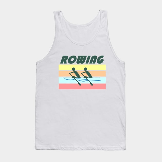 Sculling Double Rowing - Color No Border Tank Top by HRA Spirit Store